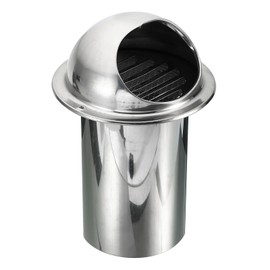 PATIKIL 4" Round Soffit Air Vents, 304 Stainless Steel Louver Grille Vent Cover Screen Mesh Grill Hood for Kitchen Bathroom Wall Ceiling Floor Ventilation