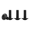 Drenky 50 Pcs Black Flanged Button Head Screws M4 X