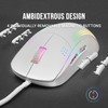 Mars Gaming MMPROW White, Ultra Lightweight Mouse for Ambidextrous, RGB