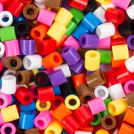 La Manuli Large Ironing Beads 10 mm - Pack of 1500 XL Beads for Children from 3 Years, Refill Set Craft Beads (Colourful Colours)