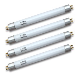 Valoisa F4T5/D Linear Fluorescent Tube,6" T5 4W Daylight Camping Lantern Bulb,High Output Under Cabinet Bulb,G5 Base 6500K 4Pack