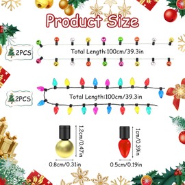 Christmas Decoration, Dolls House Christmas Tree, 4 Pcs Colorful Mini Dolls House Accessories, Miniature Gnome Accessories for Dollhouse Christmas Tree Garland Furniture Decoration(4m)