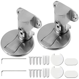 akindou Magnetic Door Stopper, Set of 2, Adjustable Height, Strong, Neodymium Magnets, Simple Instructions Included, 2 Mounting Methods to Choose From, Double-Sided Tape or Screws