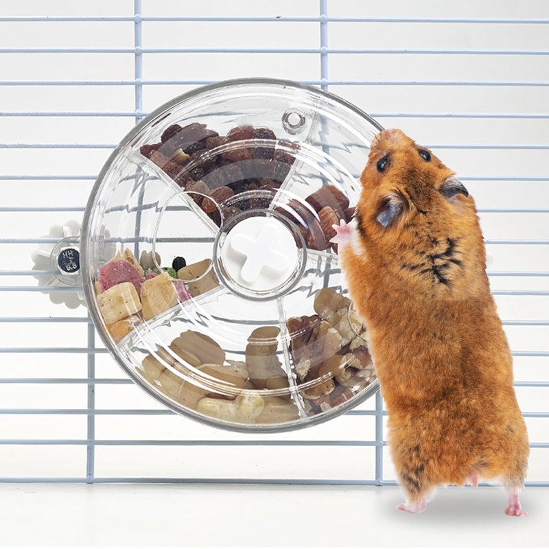 VCEPJH Rat Foraging Toy Interactive Slow Feeder with Transparent Rotating