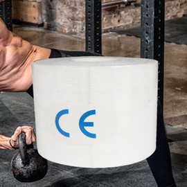 kokiya Athletic Sport Tape Cohesive Tape Water Resistant 7.5x500cm Self Adhering Wrist Ankle Tape for Hands Joint Ankles Football, White