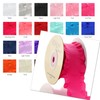 1.5" Satin Double Ruffle Edge Ribbon White 3 Yards for