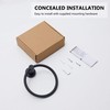 BGL Black Towel Ring Wall Mounted, Stainless Steel 304 Rubber