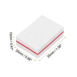 sourcing map 100pcs Mini Nail Buffers, 100/180 Grit Nail Sanding Blocks, Bulk Nail Buffing Polishing Blocks Professional Nail Polisher Set for Acrylic and Natural Nails, White