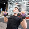 Ptenzor Adjustable Light Purple Weightlifting Wrist Straps, Cowhide & Neoprene