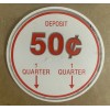 .50 Cent “INSIDE” Price Decal Sticker—PACK OF 10