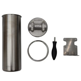 INTBUYING Heavy Duty Water Filter Shell Housing Whole House Water Purification of 304 Stainless Steel -10 inch Filter 1/2 inch NPT Inlet and Outlet with Bracket and Wrench Pin