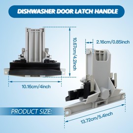 Qblahip Updated WPW10130695 Dishwasher Door Latch Handle Replace WPW10130695VP, WPW10130696, Compatible for MDB7600AWS MDBH945AWW MDBH940AWB MDB6701AWW MDB7601AWS Models