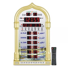 AL-HARAMEEN Azan Clock,Led Prayer Clock,Wall Clock,Read Home/Office/Mo