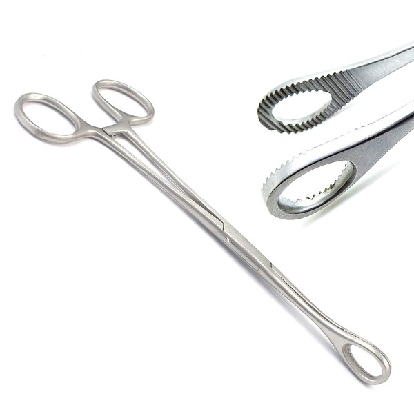 DDP STAINLESS STEEL SPONGE FORCEPS CLAMP TONGUE BELLY SEPTUM LIP EYEBROW NONE 'SLOTTED PLIER FOR BODY PIERCING