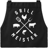 MoonWorks® BBQ Apron for Men with Saying "Hier grillt der