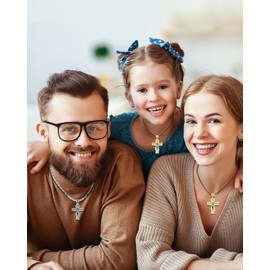 ZENLUNANO Orthodox Cross Necklace for Men and Women, Silver Tone, Christian Jewelry with Exquisite Cross Pendant - Only Crucifix Pendant