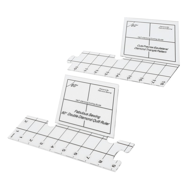 18inch Double Strip Quilting Ruler 60 Degree Diamond Quilt Ruler