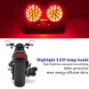 Sidaqi Motorcycle Tail Light with License Plate Holder Running Light