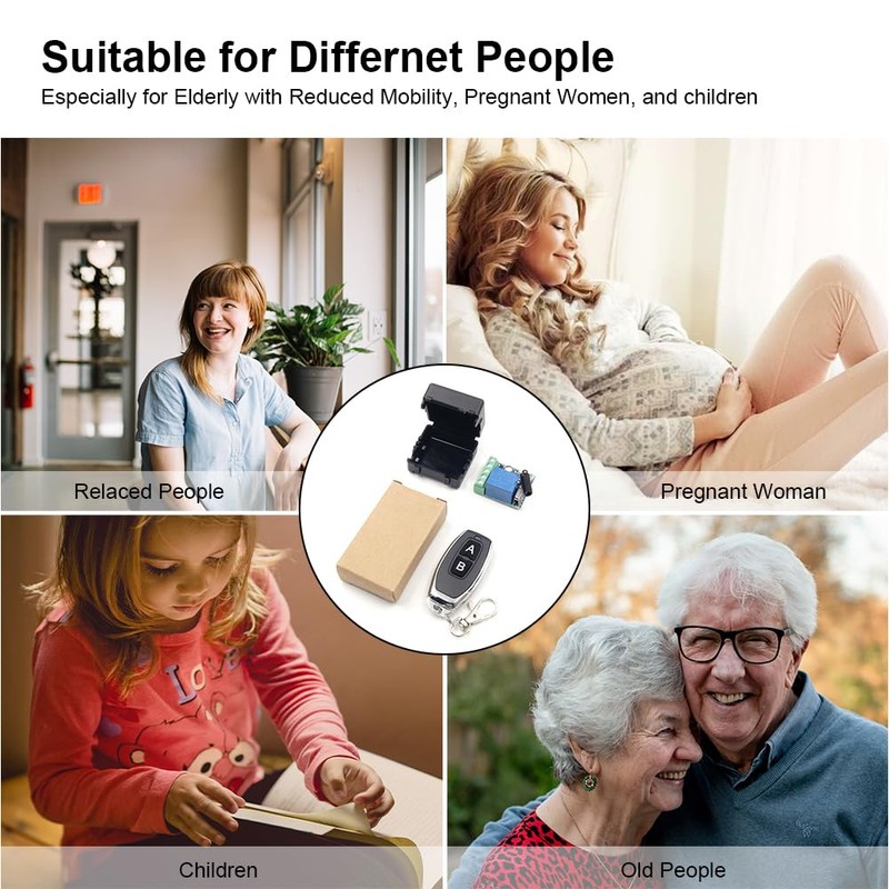 QIACHIP 433Mhz Universal Wireless Remote Control Switch DC 12V 1CH