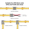 SEZO 10Pcs 2PIN 8mm LED Connectors Kit Transparent Solderless Strip