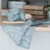 Helen Round Linen Tea Towel, duck egg blue. This beautiful,