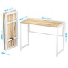 GreenForest Folding Desk for Small Spaces, 35.4 in No-Assembly Small