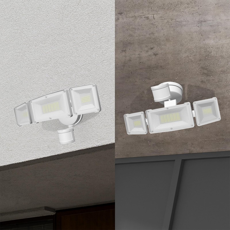 AWSENS Upgraded 3 Head LED Security Lights with Motion Sensor,