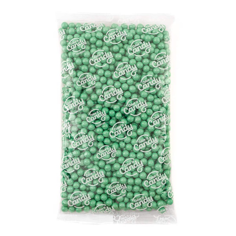 Color It Candy Shimmer Turquoise Sixlets 2 Lb Bag -