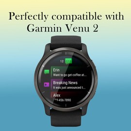 3 Pack for Garmin Venu 2 Screen Protector, 3D Full Coverage, Ultra Clear Protective Film, Bubble-Free, Touch Sensitive, Anti-Scratch