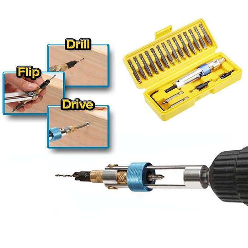 Rowiz 20Pcs Swap Drill Bit Set, Half Drill Bits High