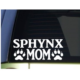 EZSTIK Sphynx Mom sticker *H292* 8.5 inch wide vinyl cat kitten litter box