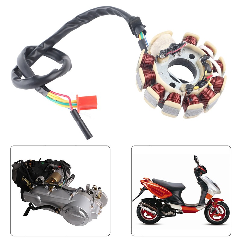 11 Pole Coils Magneto Generator Stator Fit for 150cc Gy6