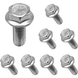 8PCS Car Skid Plate Bolts, Stainless Steel 12mm Hex Head, Compatible with 4Runner, FJ Cruiser, Land Cruiser, Tacoma, Car Accessories