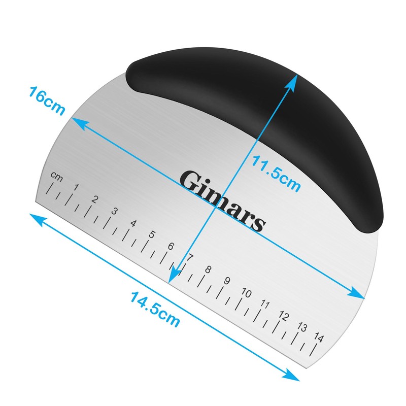 Gimars Stainless Steel Baking Dough Cutter, Dough Scraper