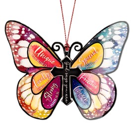 Christian Gifts for Women, Xmas Ornaments 2025, God Says You are Ornament, Religious Gifts for Women, Butterfly Inspirational Gifts for Friends Mom Sister Girl Coworker, Jesus Christmas Decorations