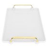 Decorative Tray Elegant Exquisite Texture Ergonomic Serving Tray with Handles