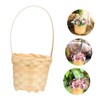 TEHAUX 10Pcs Mini Flower Basket Handle Flower Basket Mini Portable