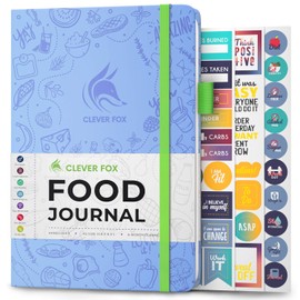 Clever Fox Food Journal - Daily Food Diary, Meal Planner to Track Calories & Nutrients, Weight Tracker Notebook, A5 (Light Blue)