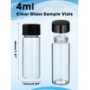COTOM 4ml Fläschchen Transparente Probenahme Glasflaschen mit Schraubverschluss Lecksichere Probe