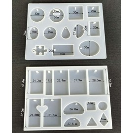 BooteeQue Resin Jewelry Molds, Earring Making Kit, Silicone Molds for Pendant, Keychain Charm Making and Earrings Necklaces Bag Charms DIY