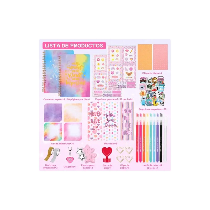 Kit De Diario Para Niñas Agendas Diy Juego De Albumes