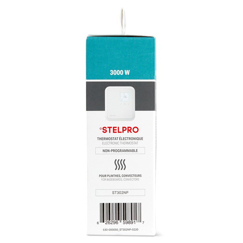 Stelpro Non-Programmable Electronic Thermostat for Baseboards and Convectors, Accurate Temperature