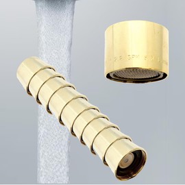 Small Polished Brass Faucet Aerator 10 Pack 2.2 Gpm Junior Designer Flo | Aerated Stream Full Forceful Flow Kitchen