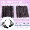 Fluffy Lash Clusters D Curl 40D+50D Volume Individual Eyelashes Thick
