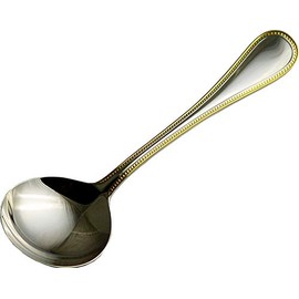 Lucky Wood 0-18413-030 Spoon, French Accent, Gold Color, Bouillon Spoon