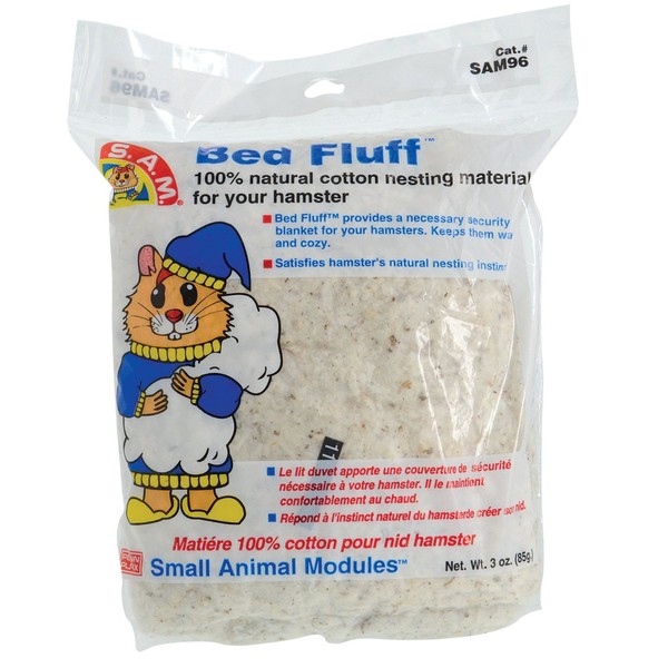 Penn Plax Bed Fluff for Small Animals, 3-Ounce