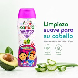KANICA Champú sin parabenos con aloe vera y aguacate. Champú para la familia                                                                          