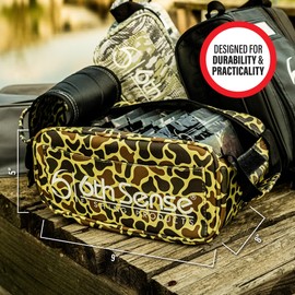 6th Sense Fishing Large Bait Bag – Durable Soft-Sided Storage for Soft Plastics (Maple Camo - Green)