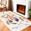 Decorative Dreamcatcher Faux Wool Runner Rug for Bedside, Furry Runner