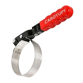 CAROTUPY Small Swivel Oil Filter Wrench, Oil Filter Removal Tool, Adjustable Filter Wrench Fits Filter from 2-3/4" to 3-1/3" for Cars, Motorcycles and Lawn-mower